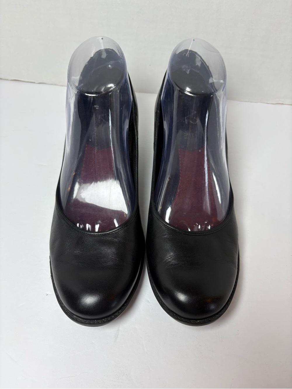 A2 By Aerosoles Women’s Black Leather Round Toe Pumps Heels Size 8.5